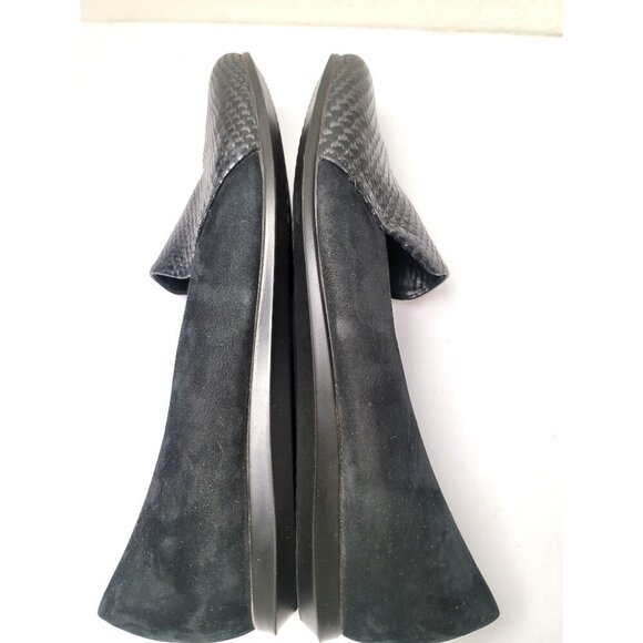 Ecco Women's Black Snake Suede Leather Slip-On Loafers Size 38 Us 7 - Picture 7 of 10